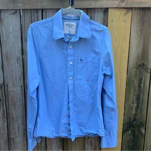 Abercrombie & Fitch New York size Large, color blue, men’s shirt. Button down